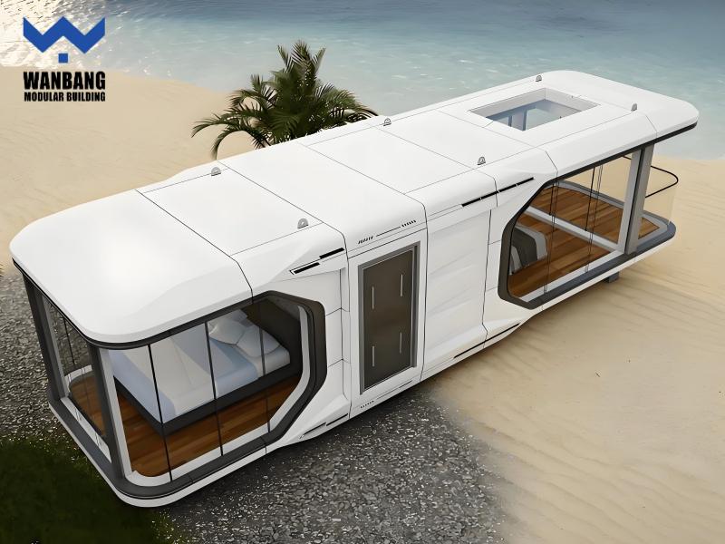 AnyTerrain Smart Capsule House Customizable Color Deploy in Mountains and Snowfield
