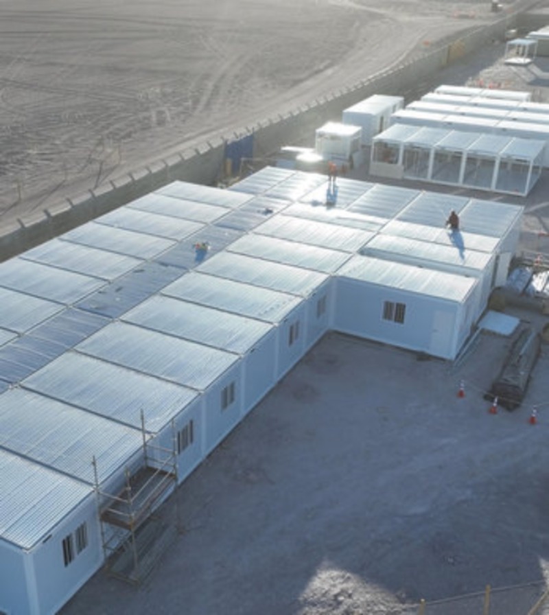 Modular workforce camp in the Atacama Desert, Chile